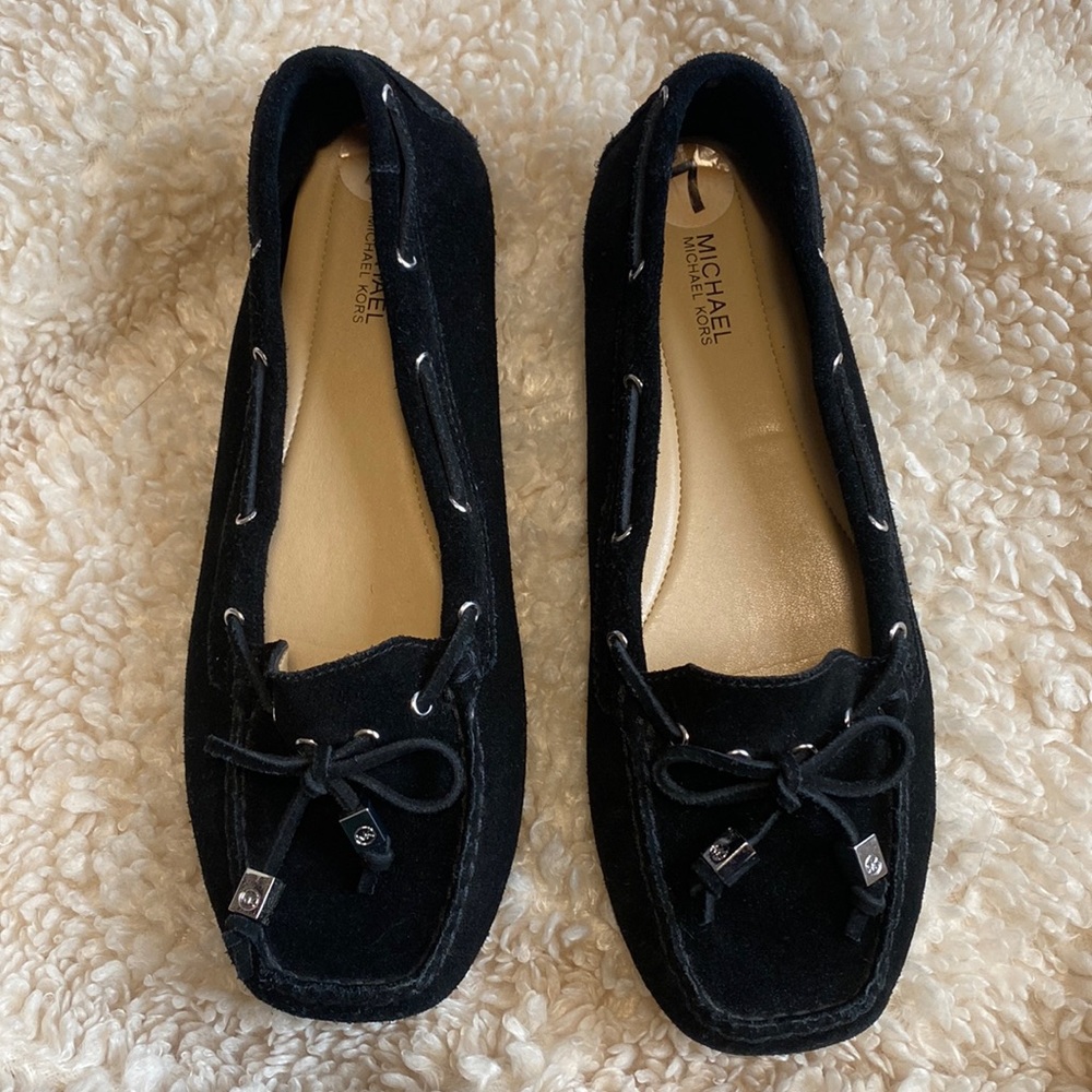 Michael Kors Black Suede Loafers